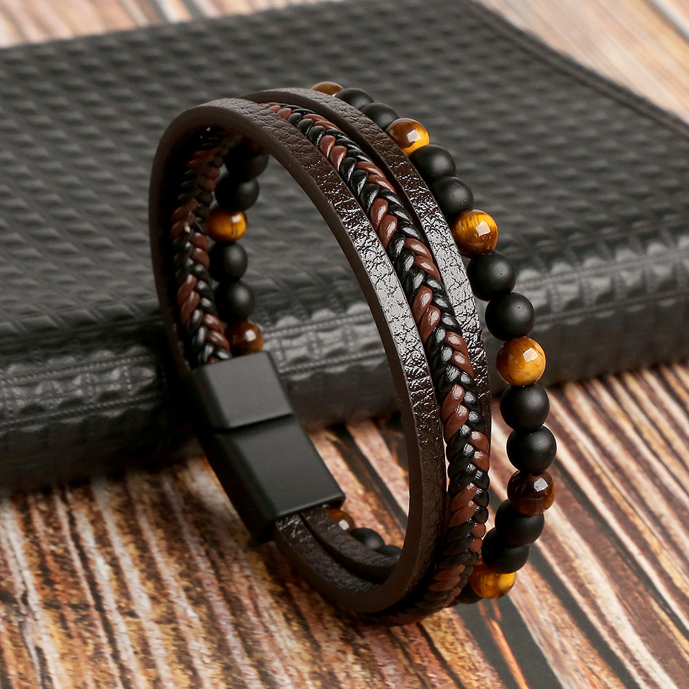 Luvik | Stilvolles Lederarmband Satz Für Herren