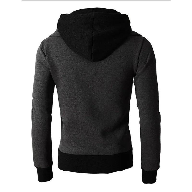 Luvik | Slim Fit Fleece Urheilutakki Vetoketjulla Ja Huppulla Miehille
