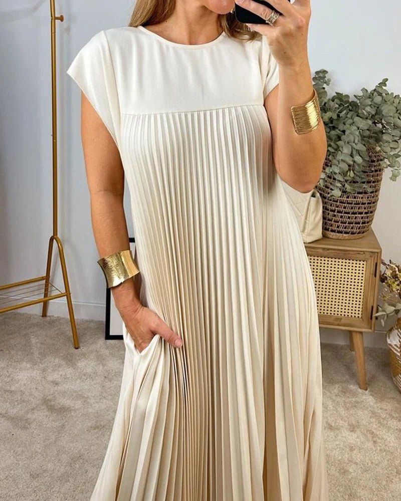 Luvik | Pleated skirt bag Maxi dress