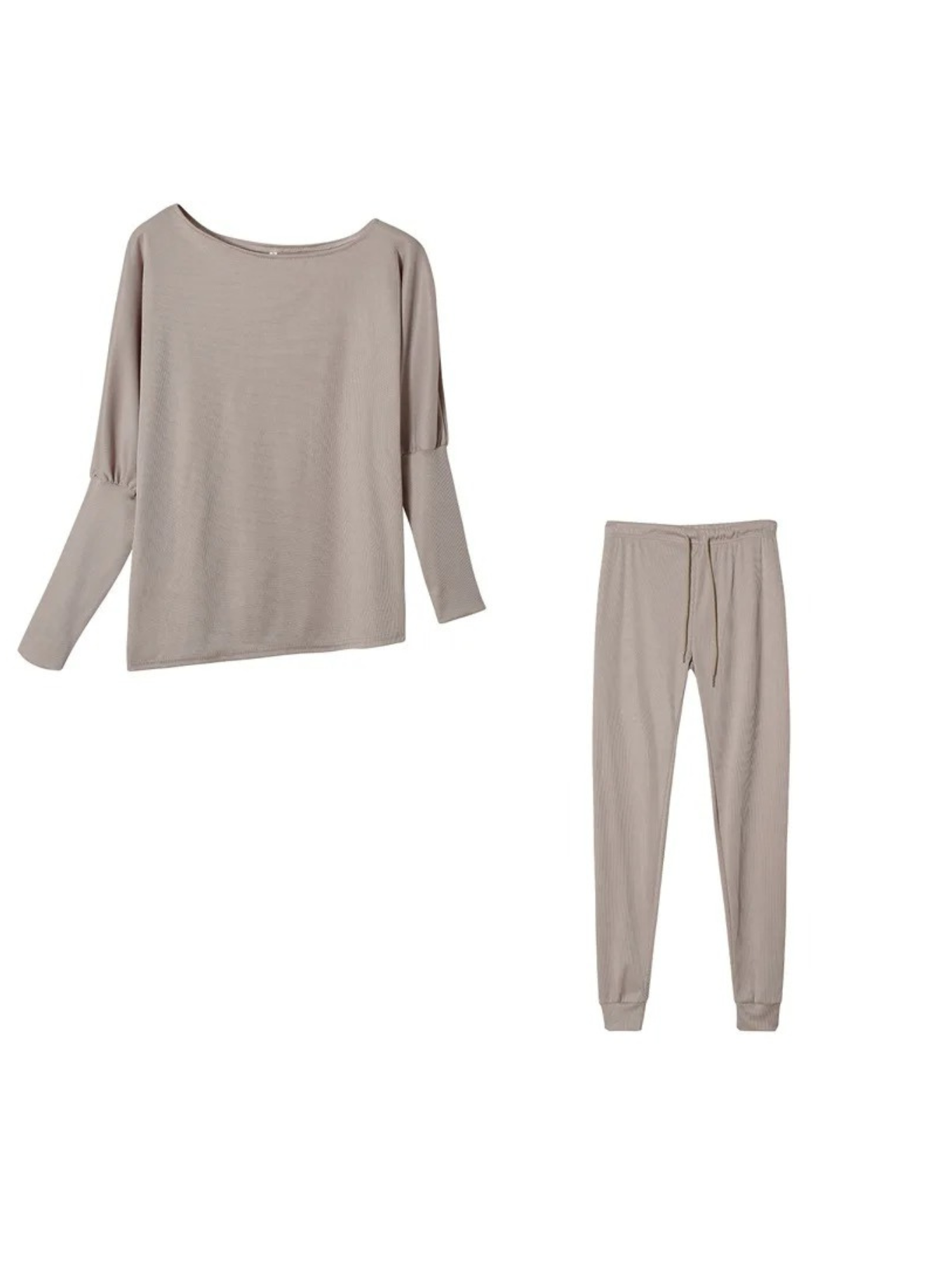 Luvik | Naisten Kotiasu Tyylikäs Off Shoulder Paita Ja Leggings Sarja
