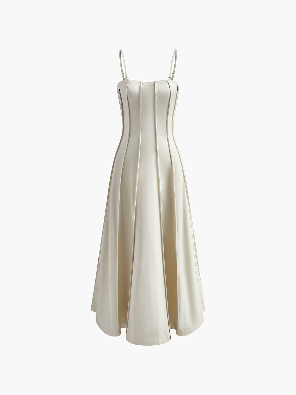 Luvik | Pleated Piping Flowing Cami Dress