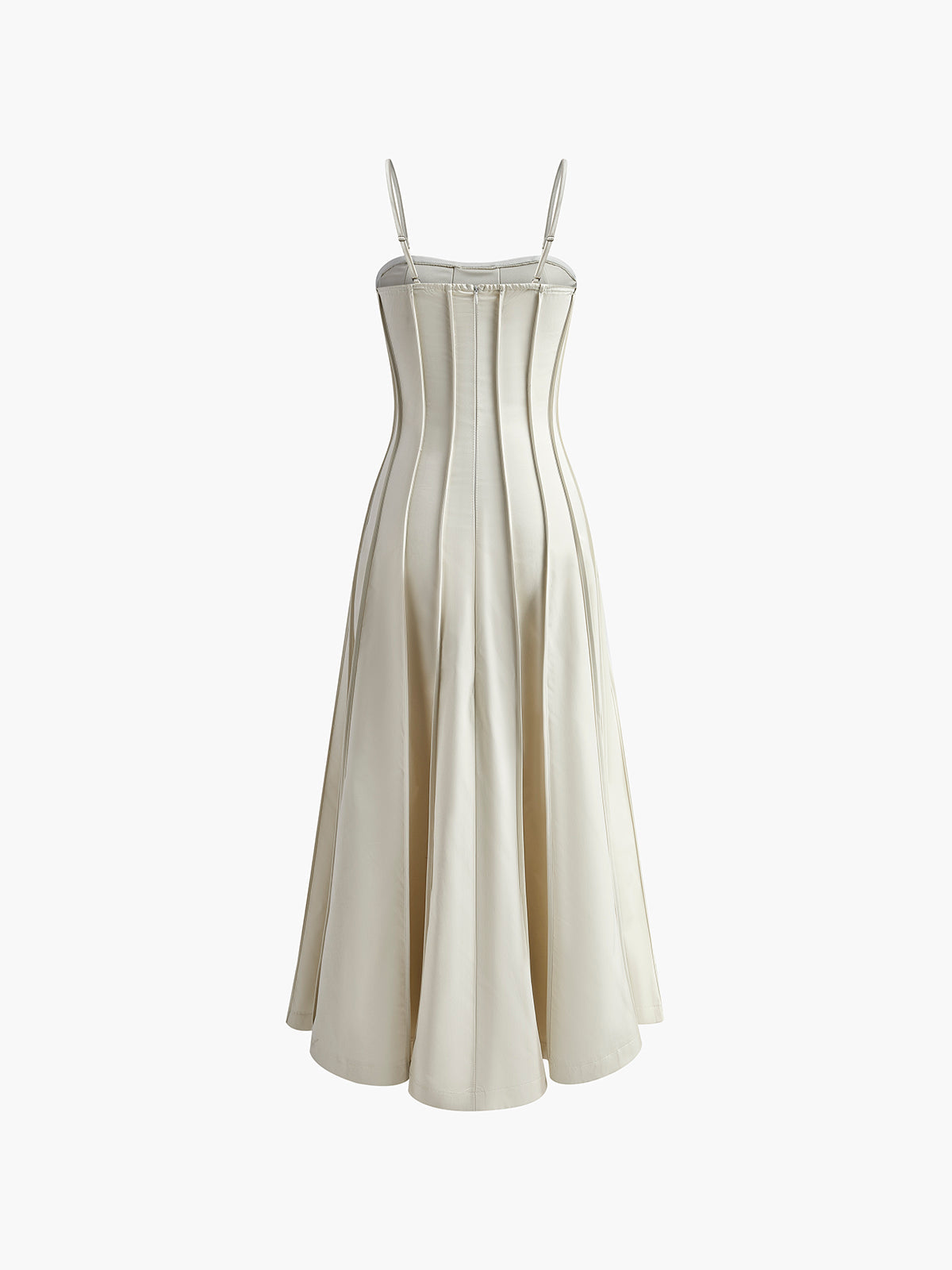 Luvik | Pleated Piping Flowing Cami Dress