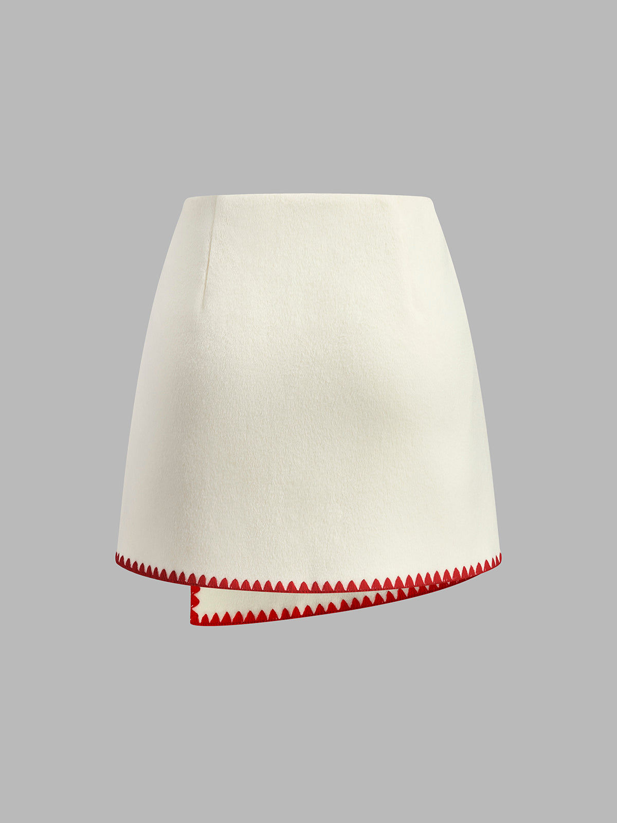 Luvik | Kontrast Embroidered Trim Tweed Skirt