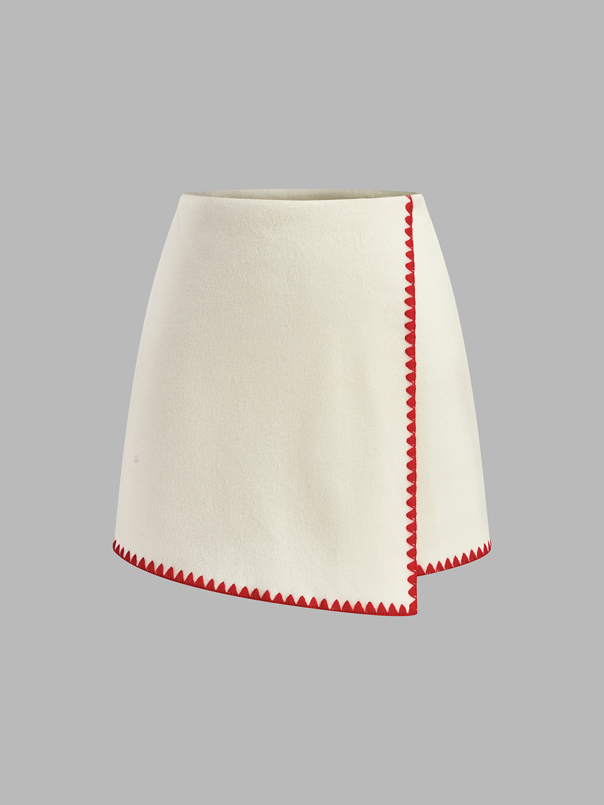 Luvik | Kontrast Embroidered Trim Tweed Skirt