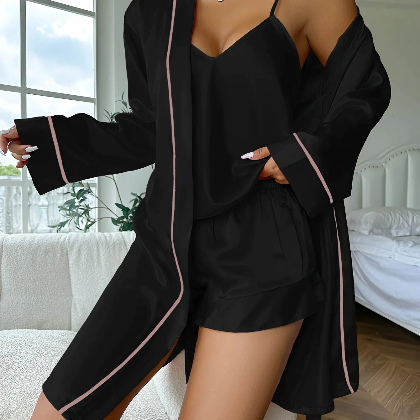 Luvik | Teiliges Silkki Pyjama Sarja Barbara