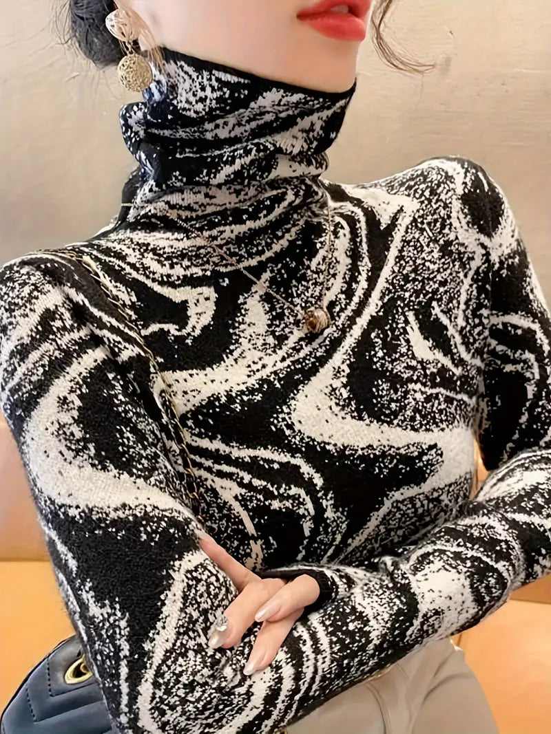 Luvik | Raidallinen, Värikäs Pusero, Elegantti, Pitkähiha Slim-pullover