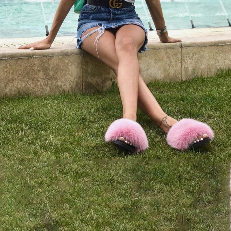 Luvik | Moda Fay Fluffy Slippers Iloiset ja värikkäät naisten kengät kesäksi