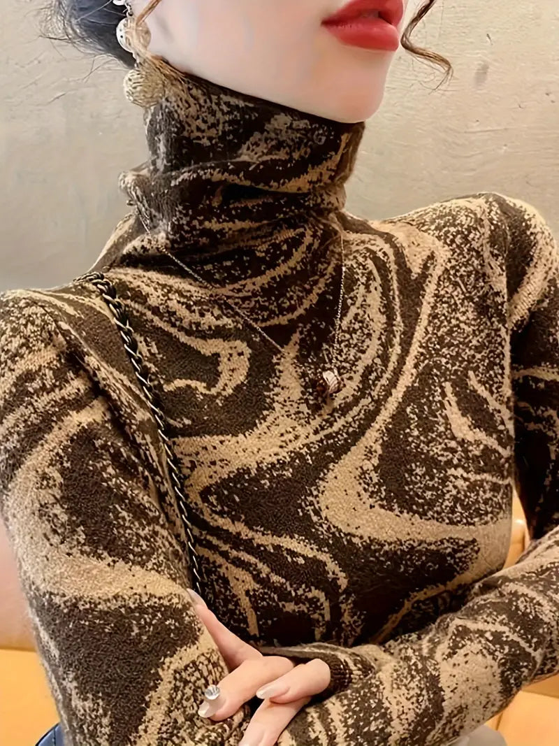 Luvik | Raidallinen, Värikäs Pusero, Elegantti, Pitkähiha Slim-pullover