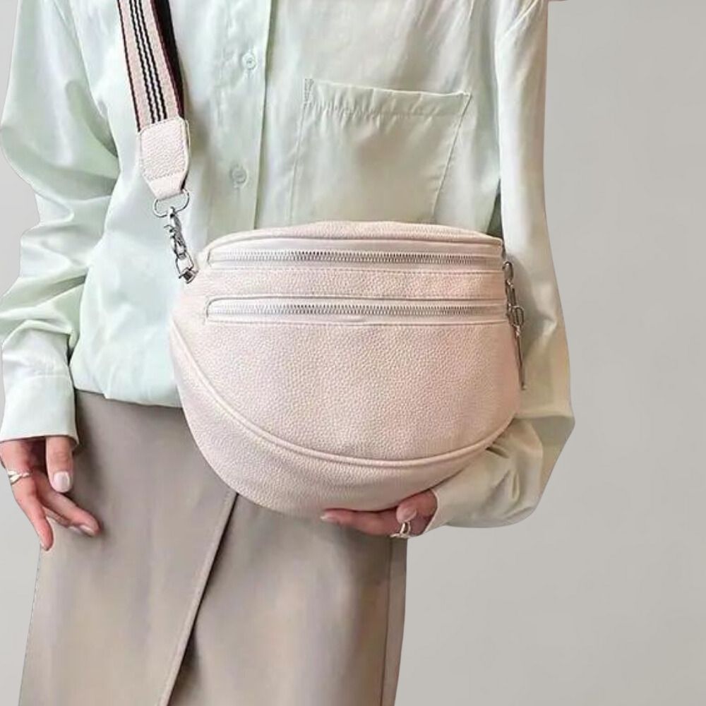 Luvik | Tyylikäs Multi-Zip Nahkalaukku Naisille