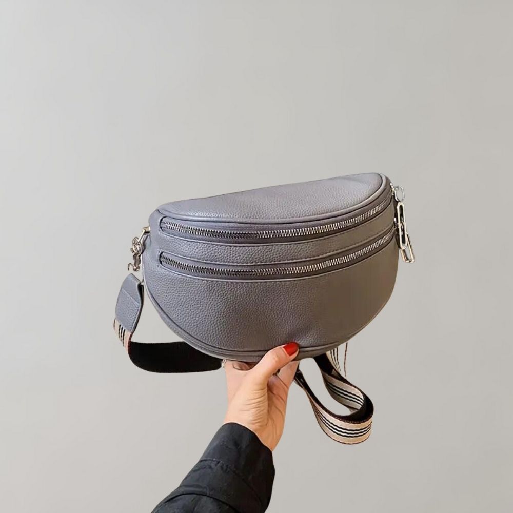 Luvik | Tyylikäs Multi-Zip Nahkalaukku Naisille