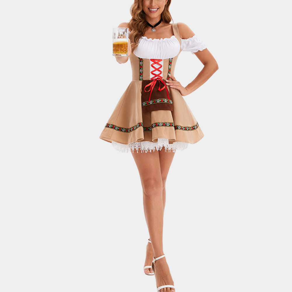 Luvik | Ajaton Cold Shoulder Oktoberfest Mekko naisille