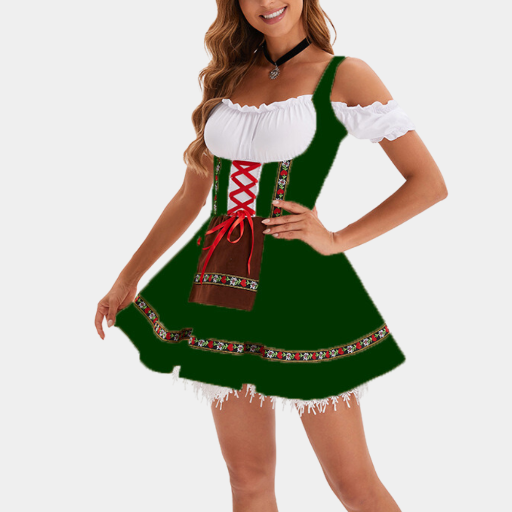 Luvik | Ajaton Cold Shoulder Oktoberfest Mekko naisille