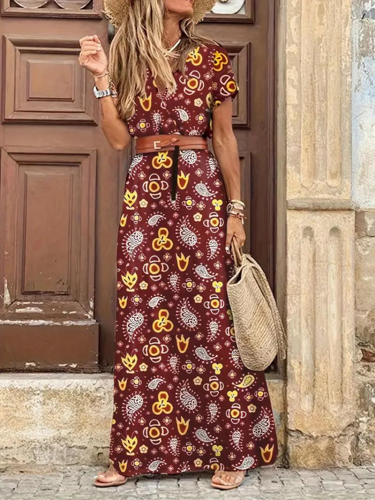 Luvik | Maxi Mekko Painettu Boho Mekko Kesäksi