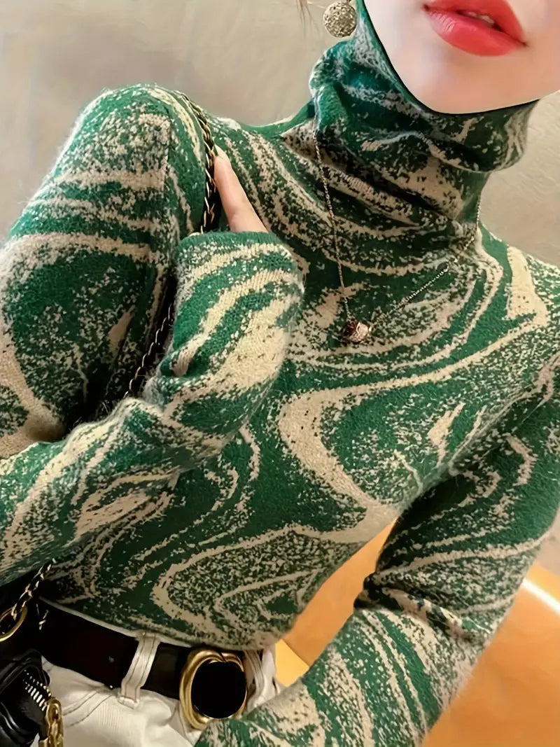 Luvik | Raidallinen, Värikäs Pusero, Elegantti, Pitkähiha Slim-pullover