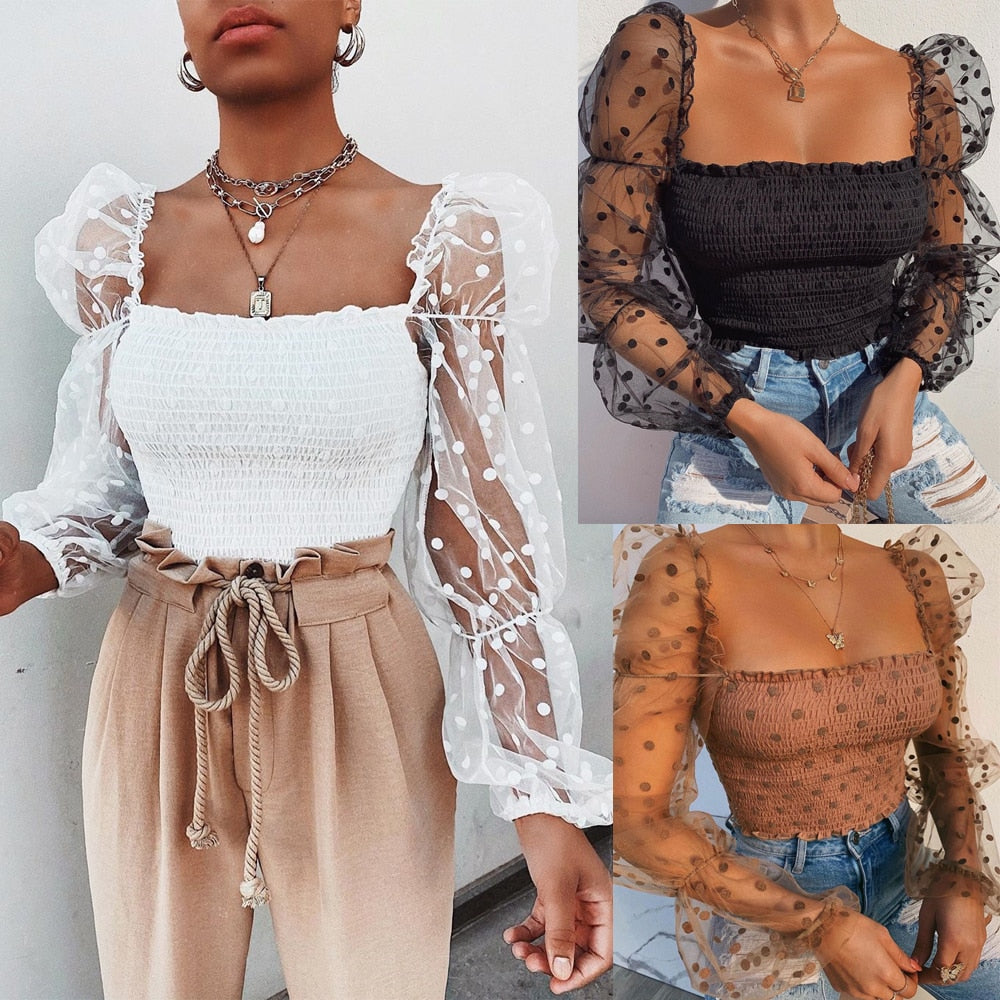 Luvik | Tiffany Top With Mesh - A Unique And Stylish Women'S Shirt.