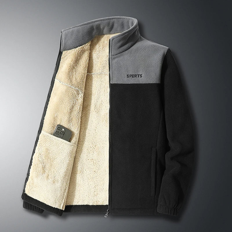 Luvik | Fleece Vetoketjullinen Lämmin Urheilu Lämpimäntakki Miesten Takit