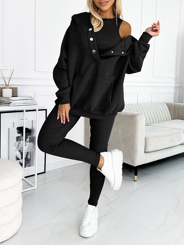 Luvik | Leggings Set Sopiva Yli Koko Co Ord Set Naisten Vaate