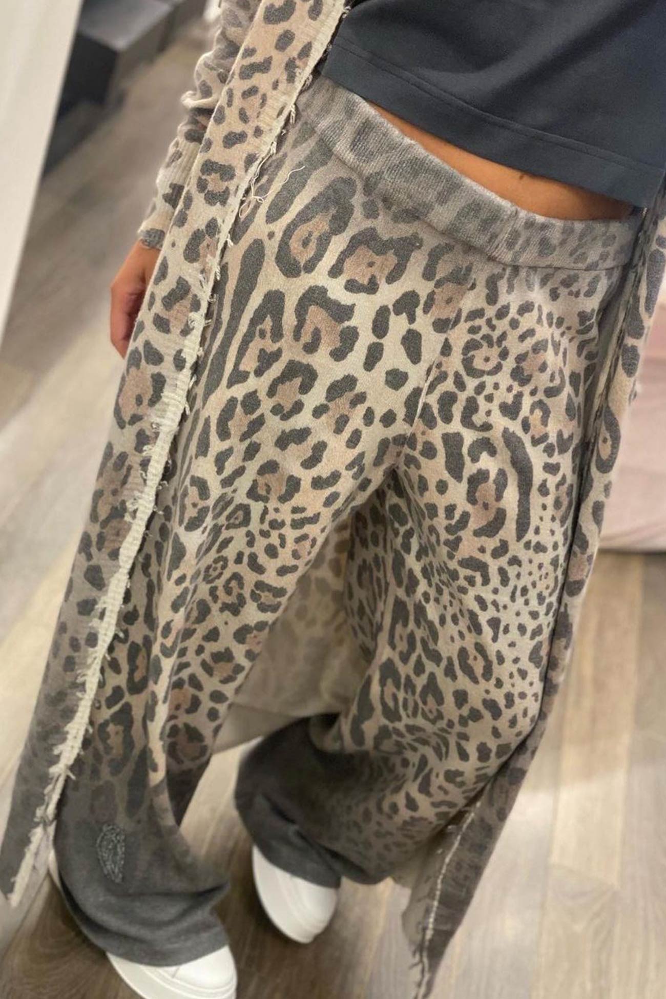 Luvik | Painettu Pitkä Cardigan Kaksi-Osa Housut