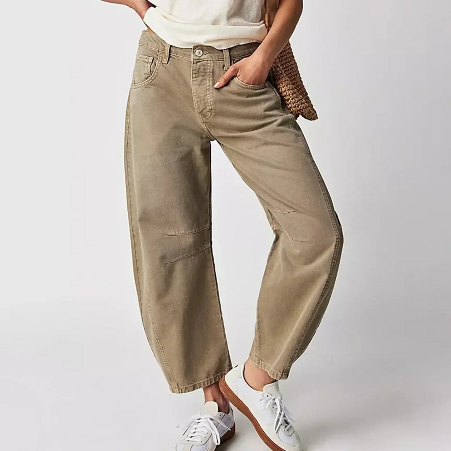 Luvik | Matala vyötärö Baggy Farkut Naisille Jeans
