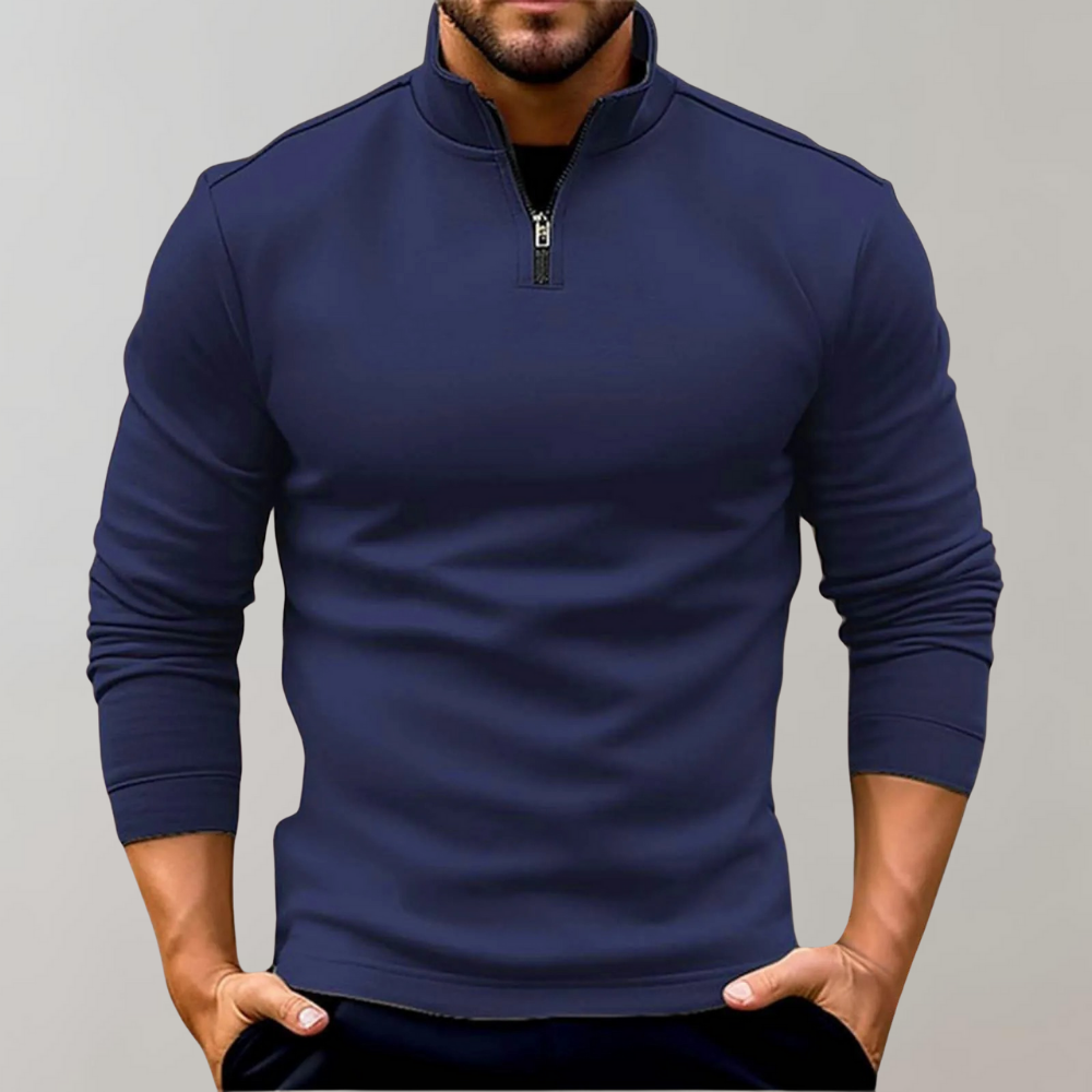 Luvik | Rollkragenpullover Für Herren Mit Reißverschluss