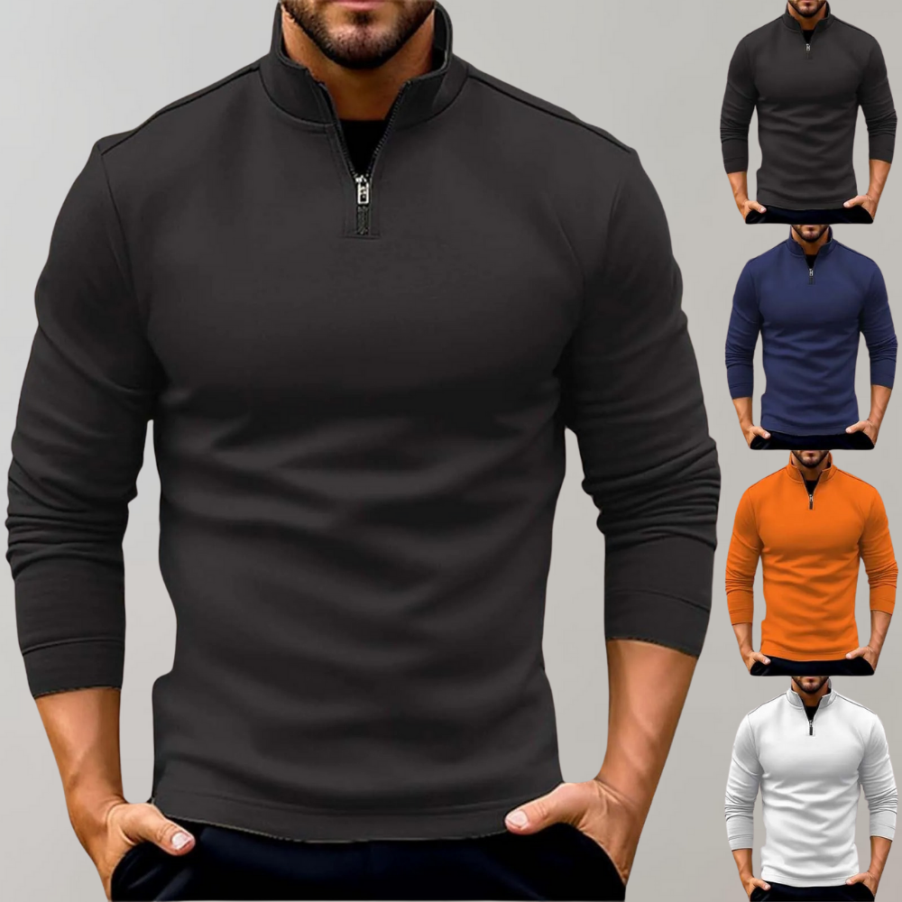 Luvik | Rollkragenpullover Für Herren Mit Reißverschluss