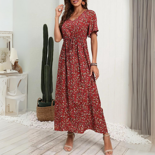Luvik | Tyylikäs boheemityylinen printtivesimekko
