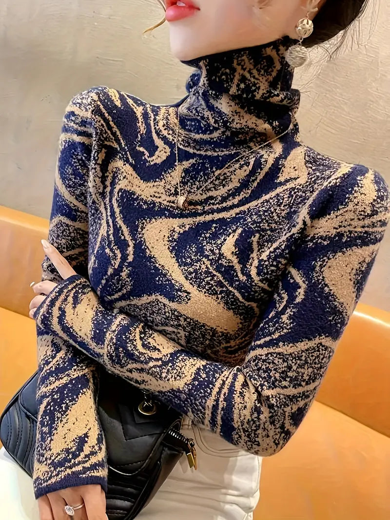 Luvik | Raidallinen, Värikäs Pusero, Elegantti, Pitkähiha Slim-pullover