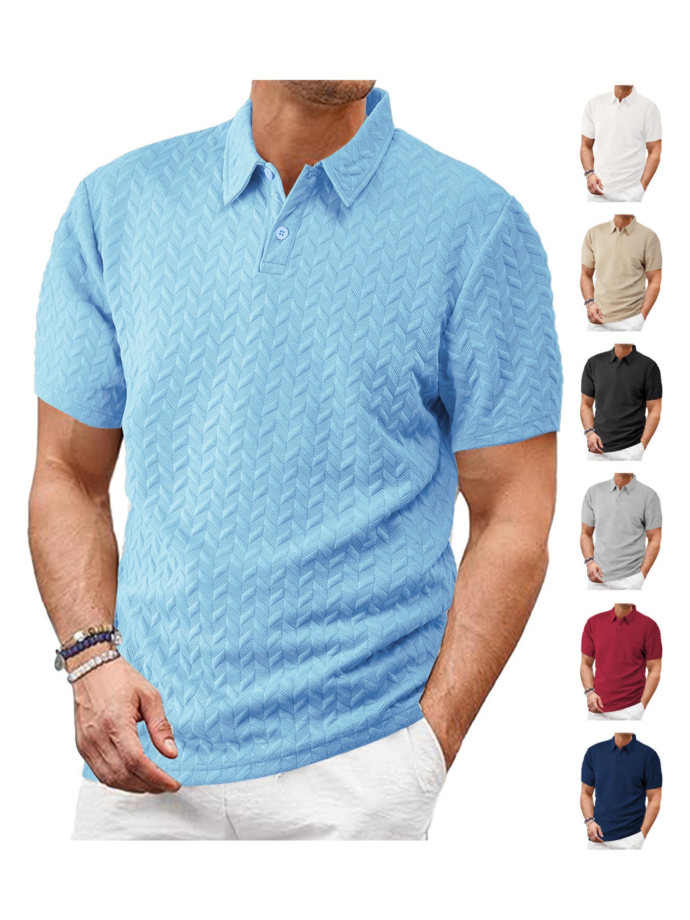 Herren Poloshirt aus atmungsaktiver Baumwolle Luvik