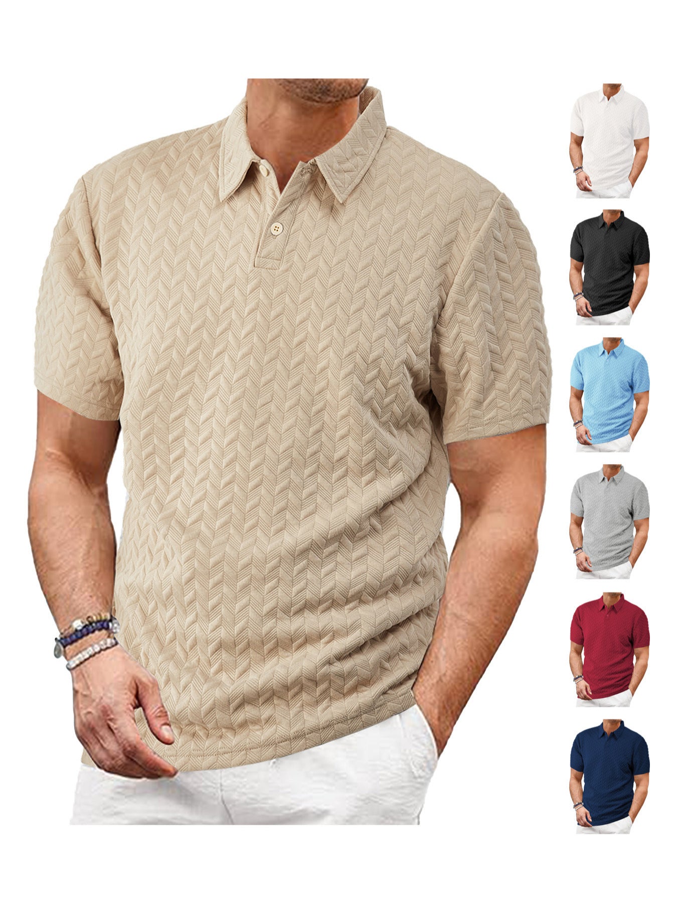 Herren Poloshirt aus atmungsaktiver Baumwolle Luvik