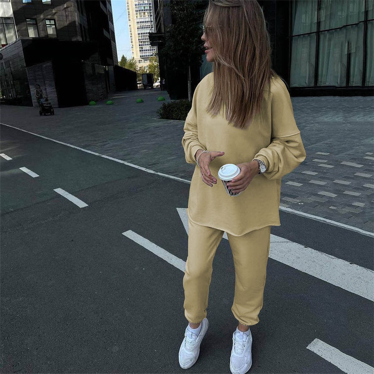 Luvik | Trendy Fashion Elastic Pants Two-Piece Set