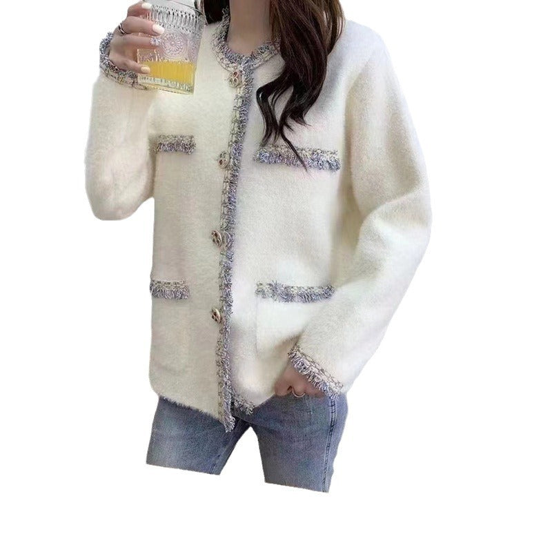 Luvik | Loose Sweater with Contrast Color and Colorful Buttons
