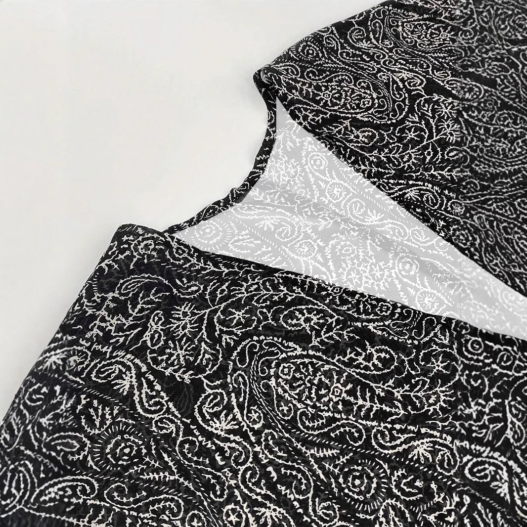 Naisten Kimono-tyylinen kardigan, jossa on herkkä paisley-kuosi ja rento leikkaus Luvik