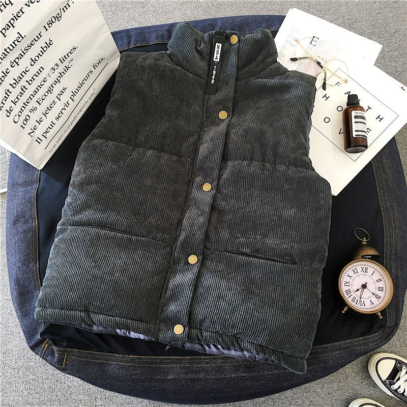 Femme Corduroy Puffer Liivi Luvik
