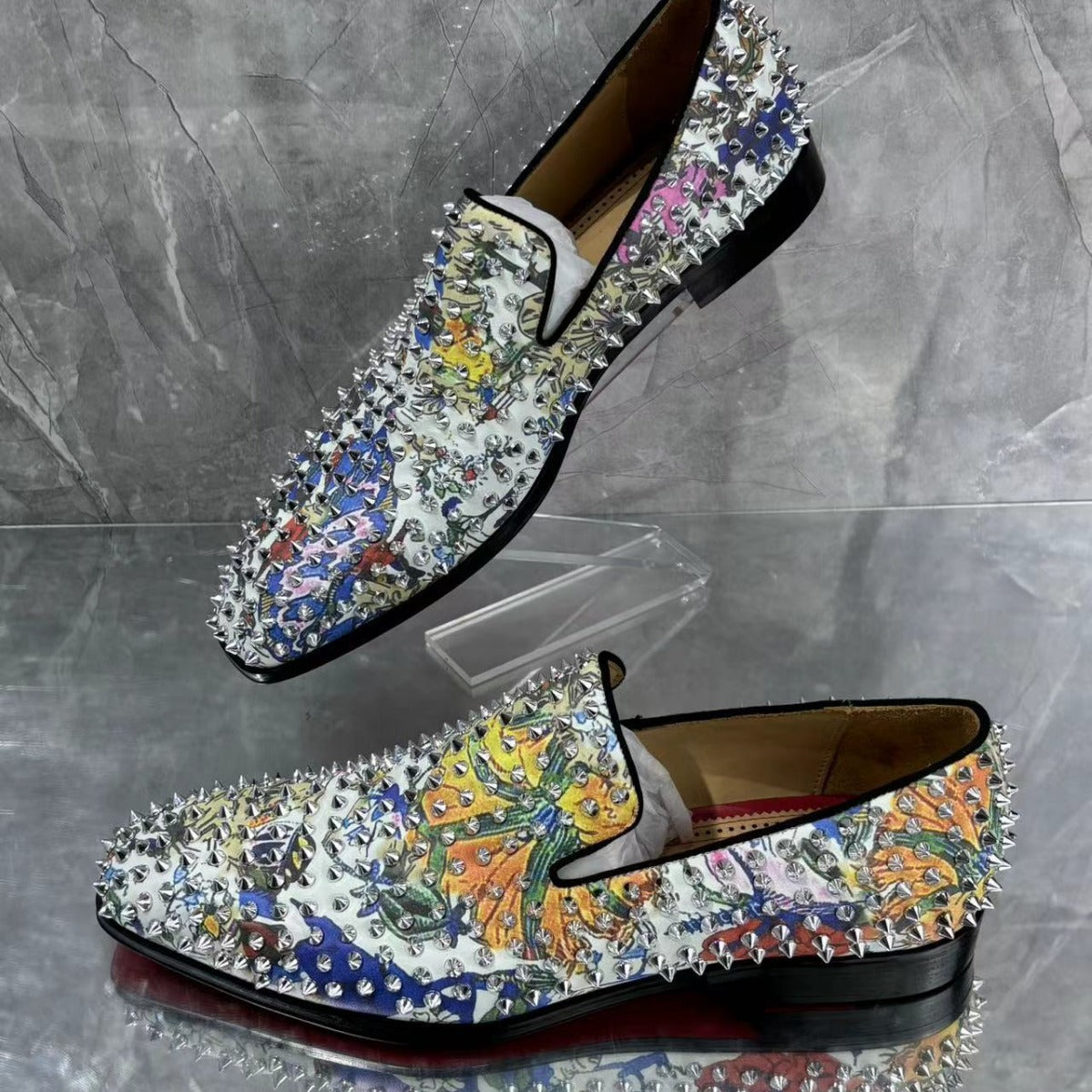 Miesten Piikkipohjaiset Slip-On Loafers Luvik
