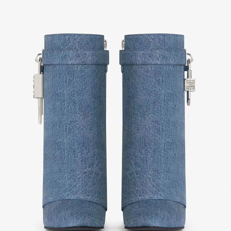 Femme Asymmetrinen Denim VarsiBoots Luvik