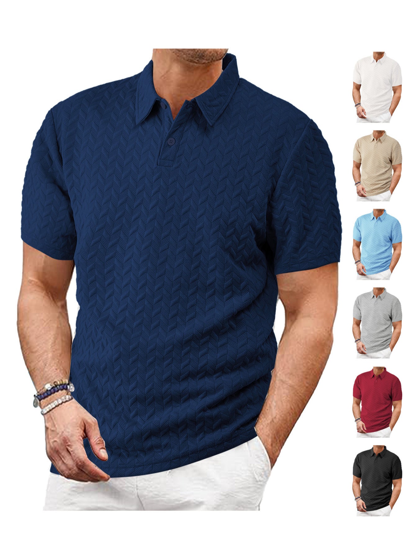 Herren Poloshirt aus atmungsaktiver Baumwolle Luvik