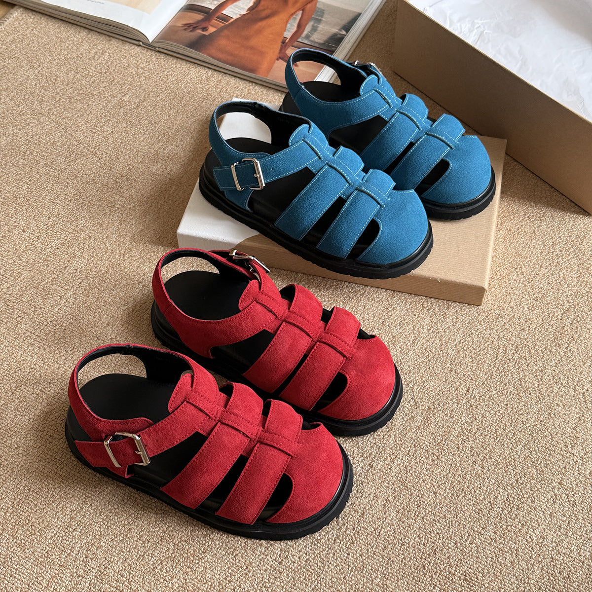Naiset Chunky Sandalit Mukavuus Luvik