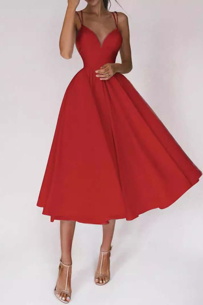Luvik | Suspender Swing Midi Dress