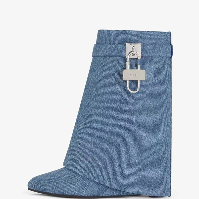 Femme Asymmetrinen Denim VarsiBoots Luvik