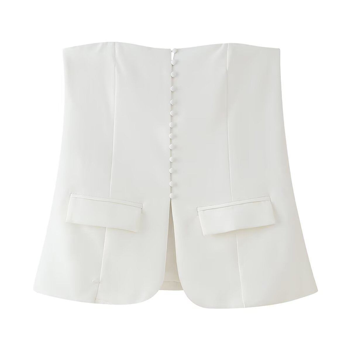 Luvik | Olennainen Yksinkertainen Olkaimaton Perus Crop Top