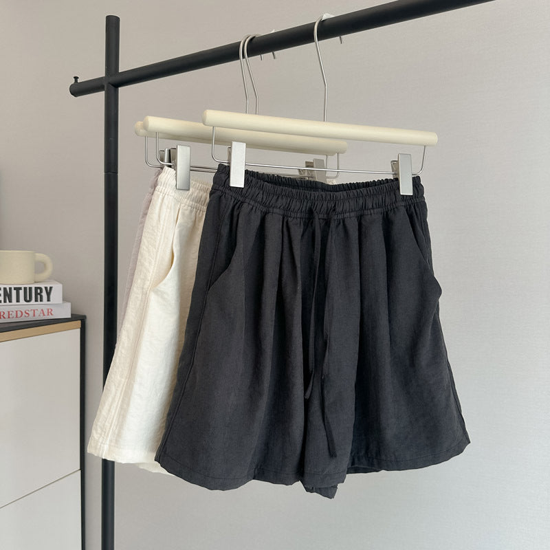 Femme Korkeavyötäröiset Rennot Shorts Luvik