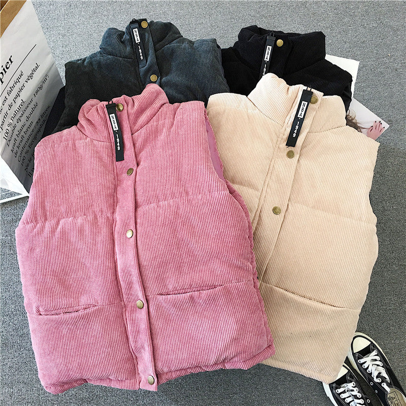 Femme Corduroy Puffer Liivi Luvik