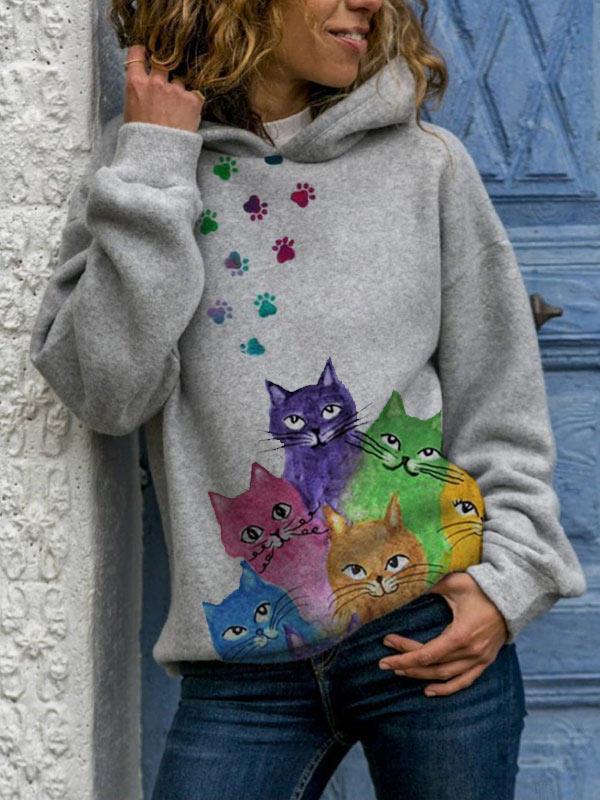 Luvik | Huppari Pitkähihainen Digitaalipainatus Reilu Rentousv Sweater Naisille
