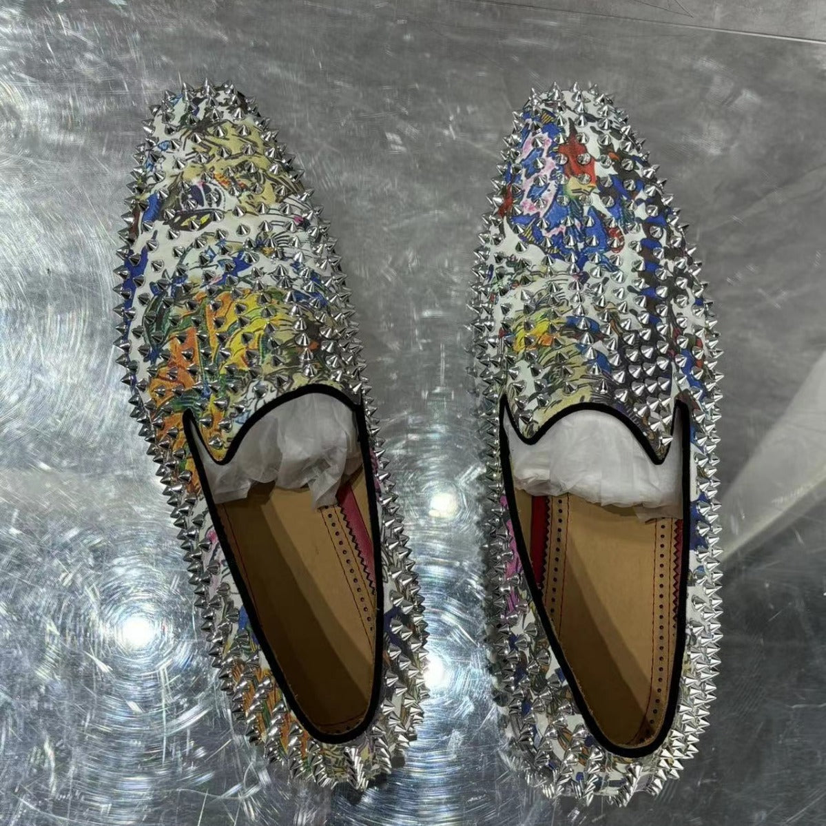Miesten Piikkipohjaiset Slip-On Loafers Luvik