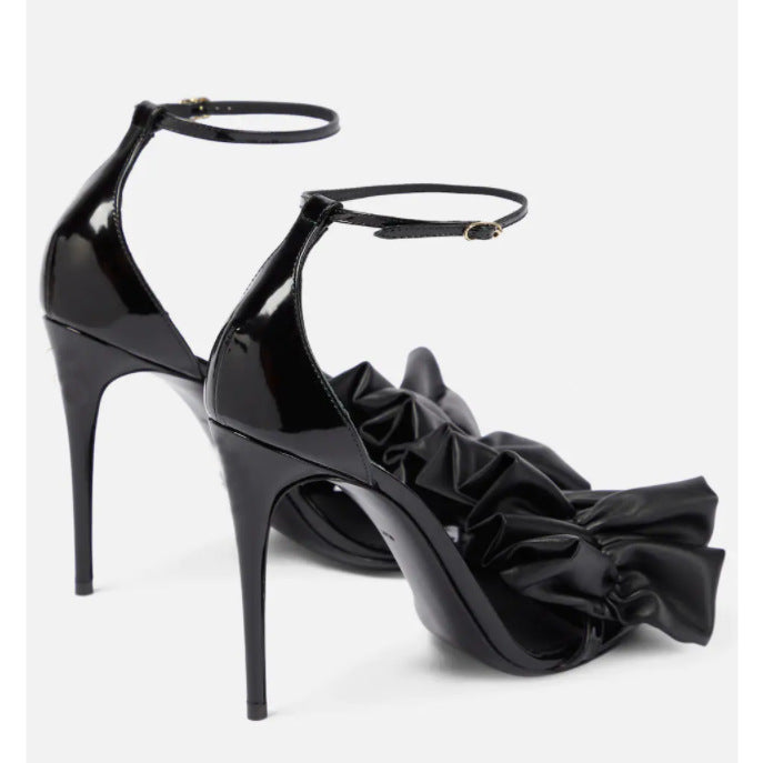 Femme Elegante Korkokengät Sandaliet, joissa on räsytysdetail Luvik