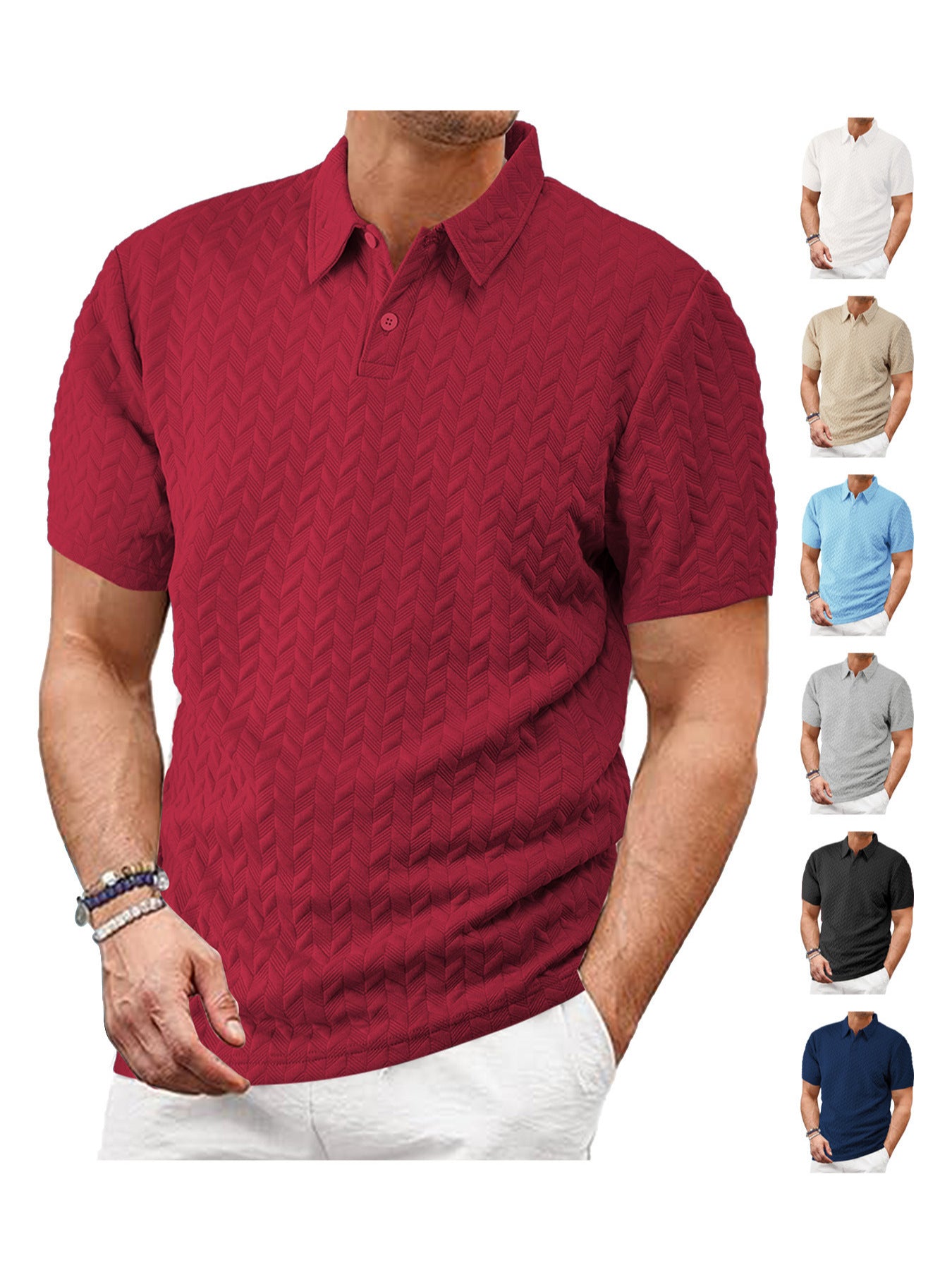 Herren Poloshirt aus atmungsaktiver Baumwolle Luvik