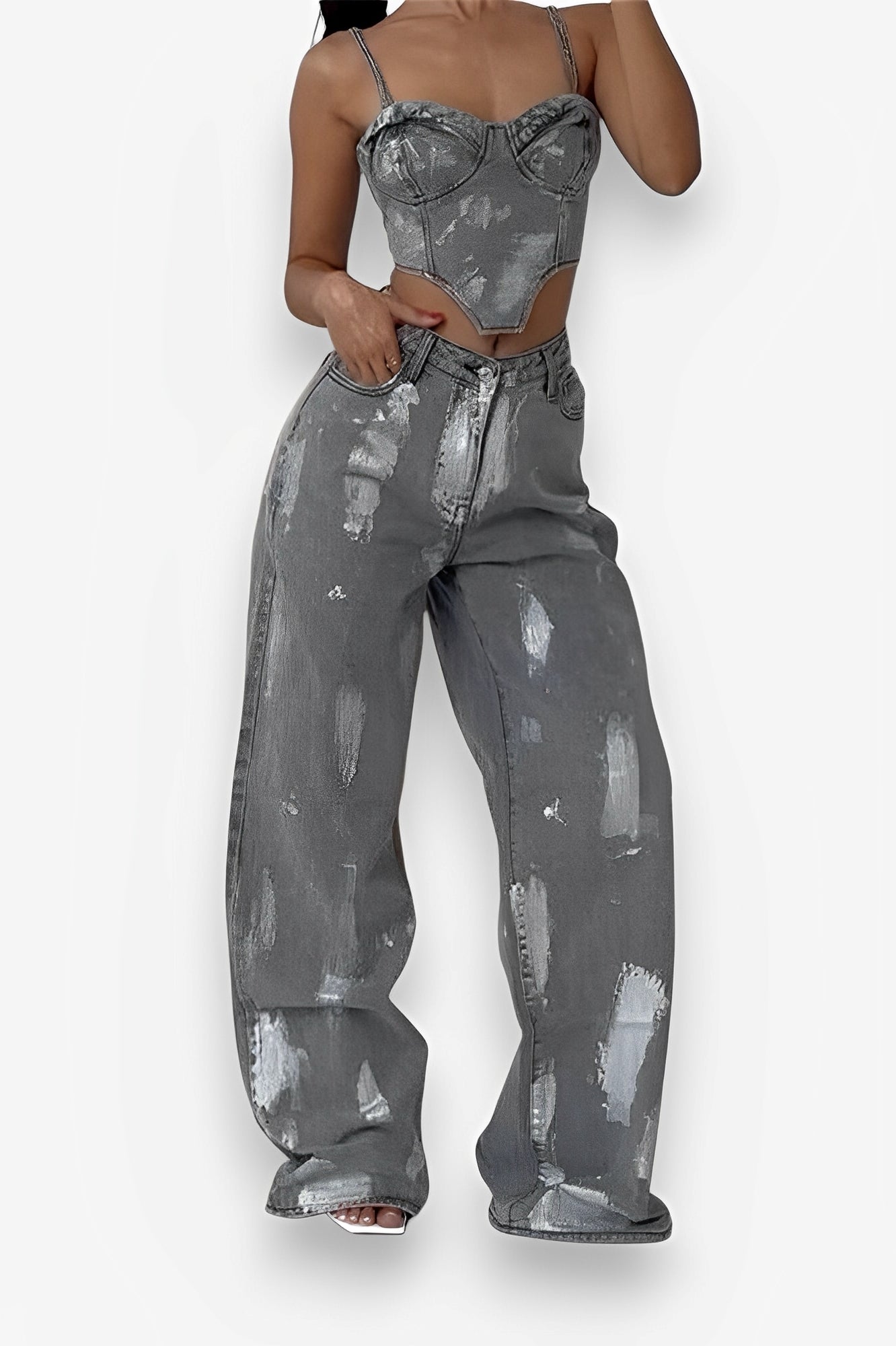 Luvik | Retro Jeans Loose Straight kaksiosainen setti