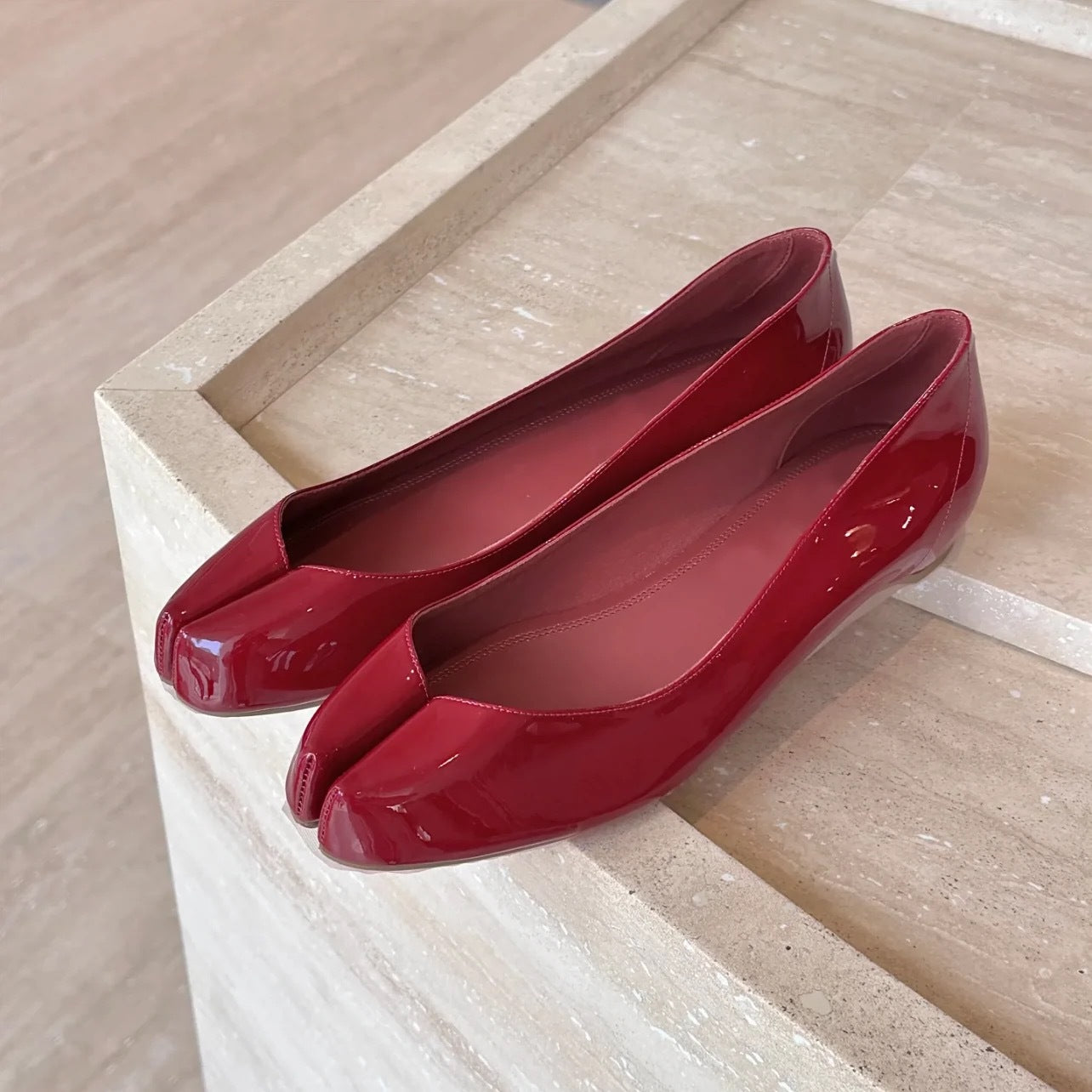 Naisille Chic Peep-Toe Ballerinat Luvik