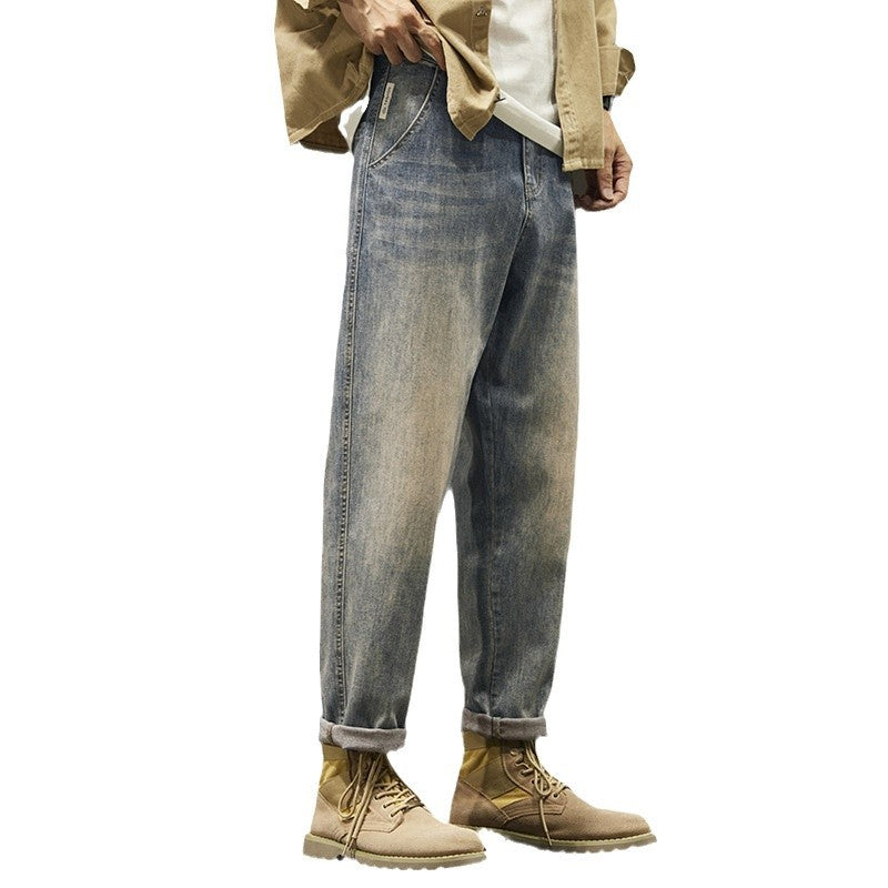 Miesten rento denim-chinohousut rentossa leikkauksessa Luvik