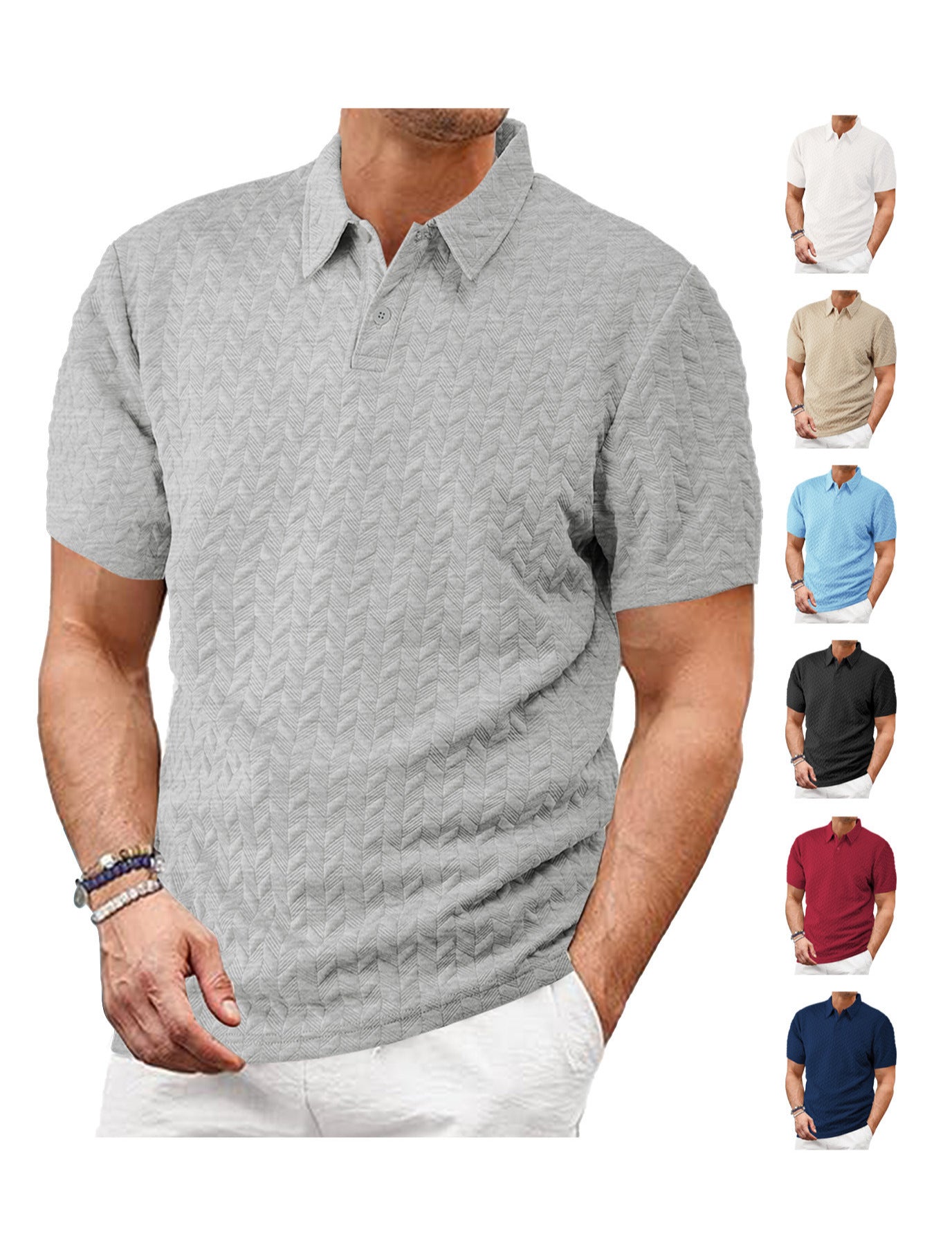 Herren Poloshirt aus atmungsaktiver Baumwolle Luvik